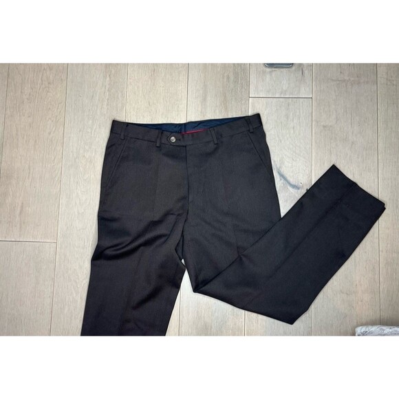GRUPPO ARTIGIANI Men DRESS PANTS SIZE 34 X 29 WOOL Brown MADE IN ITALY - Picture 6 of 15